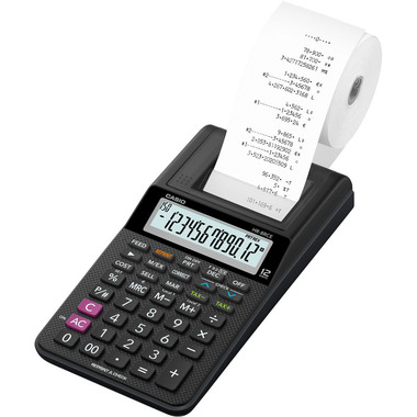 CASIO Tischrechner druckend HR-8RCEBK 12-stellig schwarz