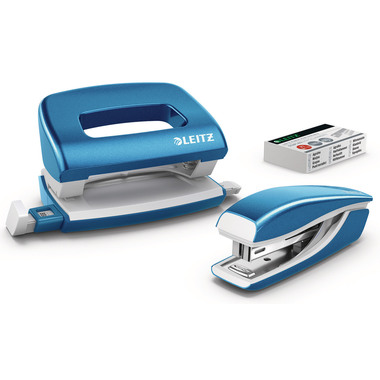 LEITZ Locher/Hefter NewNeXXt 55612036 blau Set
