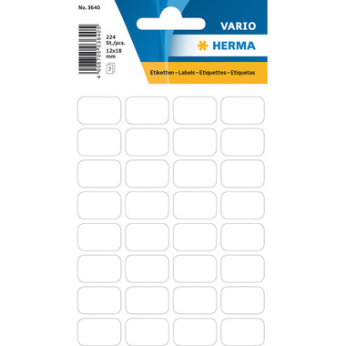 HERMA Etiquettes 12×18mm 3640 blanc 224 pcs.