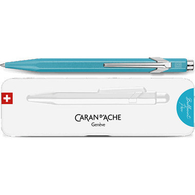 CARAN D'ACHE Kugelschreiber 849 Colormat-X 849.681 türkisblau, Slimpack