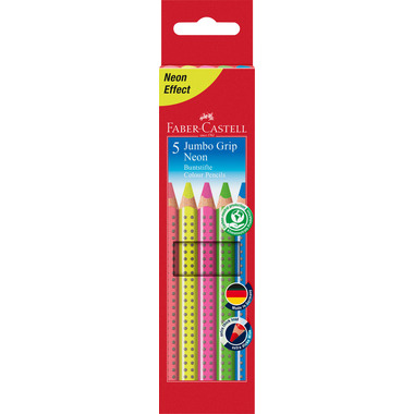 FABER-CASTELL Farbstifte Jumbo Grip 110994 5-farbig ass.