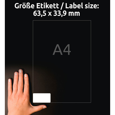 AVERY ZWECKFORM Etiketten 63,5×33,9mm J4773-10 240 Stück
