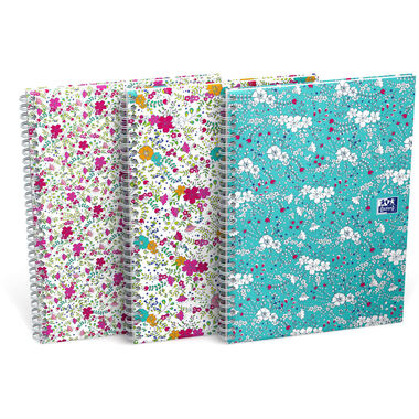 OXFORD Carnet spirale ForMe Floral B5 400094959 ligné 7mm, 90g 60 flls.