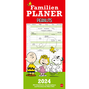 HEYE Familienplaner Peanuts 1589 DE, 21x45cm 2024