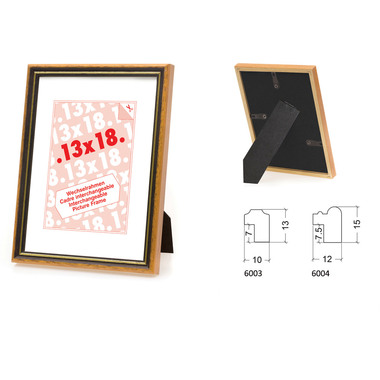 DEBEX Wechselrahmen 10,5x15cm 600403-105X1 Holz gold