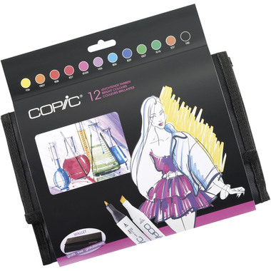 COPIC Marker Classic 20075732 Wallet shiny colours, 12 pz.