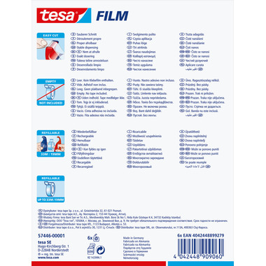 TESA Déroul.à main EasyCut 33mx19mm 574460000 transparent
