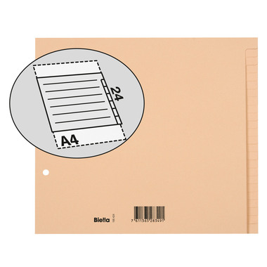 BIELLA Register Karton braun A4 19542400U 24-teilig