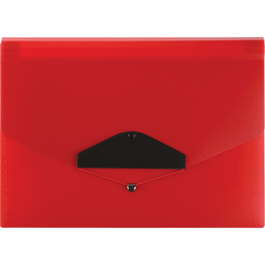 BÜROLINE Fächermappe A4 663298 rot 6-teilig