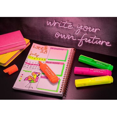 FABER-CASTELL Textmarker TL 46 Superfluor 254604 4 Farben