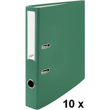 BÜROLINE Ordner 4cm 670092 grün, 10 Stück A4