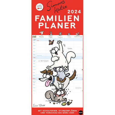 HEYE Familienplaner Simons Katze 23015 DE, 21x45cm 2024