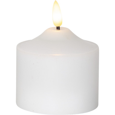 STAR TRADING LED Kerze Flamme 9.5cm 12.064-06 weiss