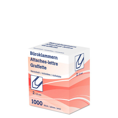 NEUTRAL Büroklammern Nr. 2 6210 22m vernickelt 1000 Stk.