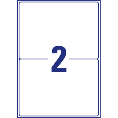 AVERY ZWECKFORM Versandetiketten 199,6x143,5mm L7168-100 weiss 200 Stk./100 Blatt