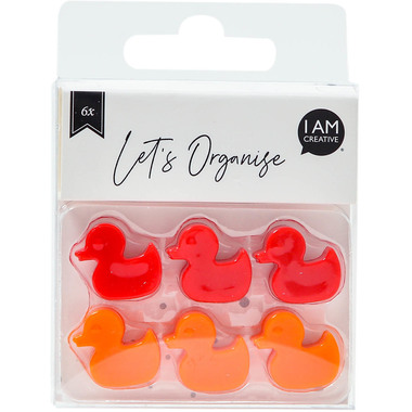 I AM CREATIVE Magnet Ente Let`s Organize MAA4035.48 rot 6 Stück