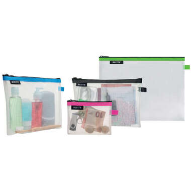 LEITZ Pochette zip WOW S/M/L 4016-00-99 ass. 4 pcs.