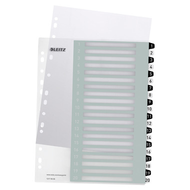 LEITZ Répertoires WOW P A4 1217-00-00 noir/blanc 20 comp.