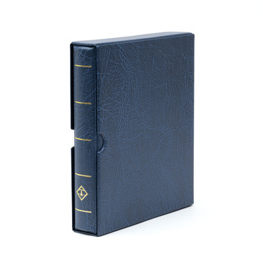 Ringbinder OPTIMA F für Briefmarken, blau Inkl. Schutzkassette, 240 x 280 x 55 mm