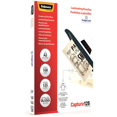FELLOWES Pelicole per laminazione A3 5307506 lucido, 125my 100 pezzi