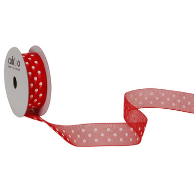 SPYK Band Cubino Dots 1748.1564 15mmx4m rot-weiss