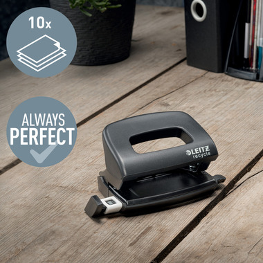 LEITZ Perforateur NeXXt Recycle 5010-00-95 noir, CO2 neutre 10 feuilles