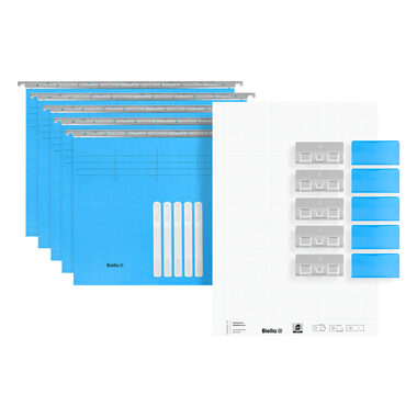 BIELLA Register-Hängemappe 25cm 27143205U blau 5 Stück