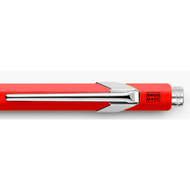 CARAN D'ACHE Kugelschreiber 849 Metall 849.070 rot, refill, Schrift blau