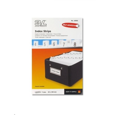3L Kartenreiter bedruckt 10x150mm 10503 weiss, selbstklebend 5 Stück