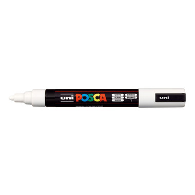 UNI-BALL Posca Marker 1,8-2,5mm PC-5M WHITE weiss, Rundspitze
