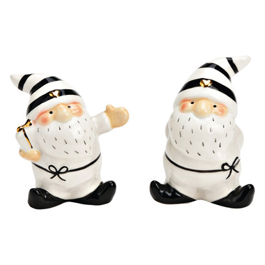 ROOST Nikolaus aus Keramik 10033443 weiss, schwarz, 2 ass. 7x8x5cm