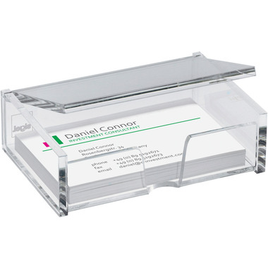 SIGEL Visitenkartenbox VA112 transp. 98x68x29mm, 80 Karten