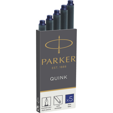 PARKER Tintenpatrone 1950384 5 Stück blau, perm.