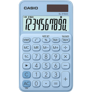 CASIO Taschenrechner SL310UCLB 10-stellig hellblau