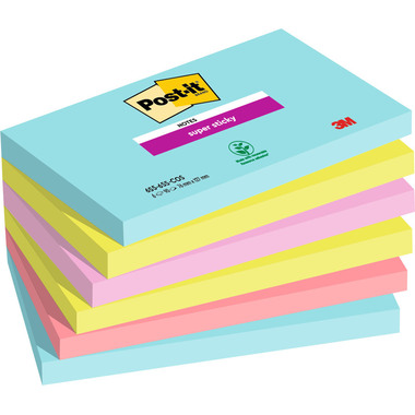 POST-IT Super Sticky Notes 127x76mm 6556SSCOS Cosmic 4 colori 6x90 fogli