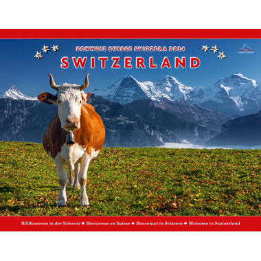 CALENDARIA Schweiz-Suiss-Svizzera-Swiss 43494590 D/F/I/E, 40x31cm 2024