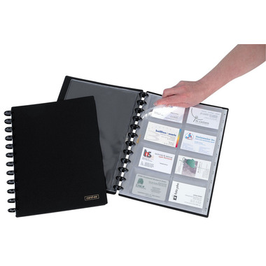 ADOC Sichtbuch Bind-Ex A4 9287.012 schwarz, 800my 12 Taschen