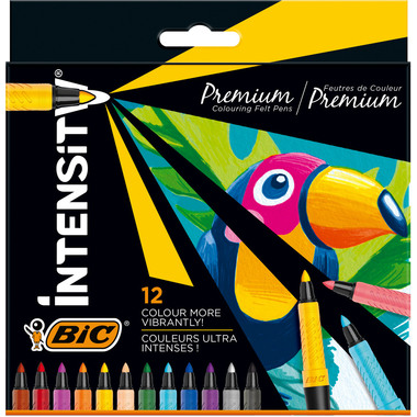 BIC Fineliner Intensity 0.7mm 977891 ass. 12 Stück