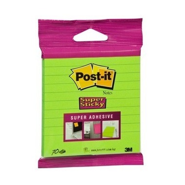 POST-IT Block Super Sticky 100x100mm XL-LL grün, 70 Bl., liniert, hängbar