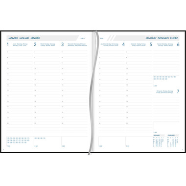 AURORA Agenda Business 2024 2933 1S/2P, ML 17.5x22.5cm