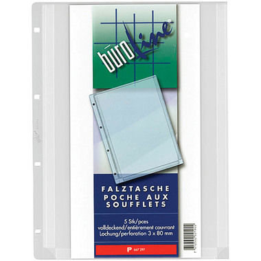 BÜROLINE Falztaschen A4 667297 5 Stück