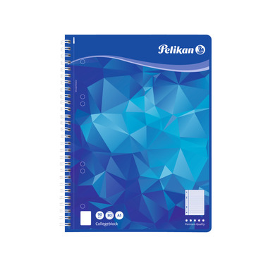 PELIKAN Bloc en spirale A4 7100120 bleu 80 flls. ligné