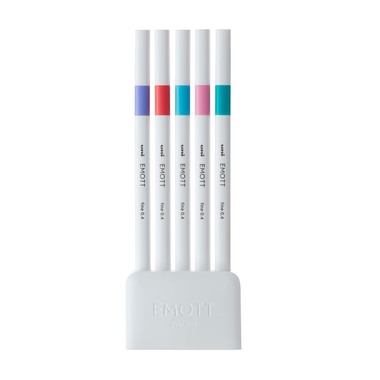 UNI-BALL Fineliner Emott 0.4mm PEM-SY_5C_NO.5 candy pop 5 pcs.