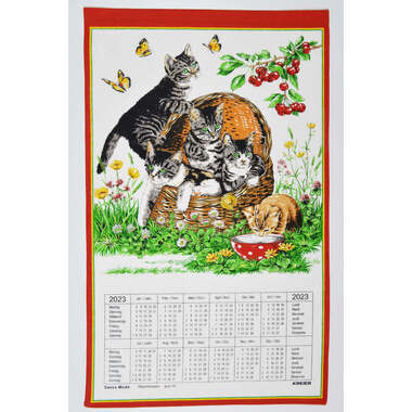 DOERIG Katzen, Reinleinen 19.2488 DE/FR, 40x70cm 2024