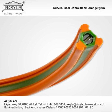 AKRYLA Kurvenlineal 30cm 150/30 orange/grün