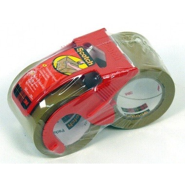 SCOTCH Verpackungsband Promo 48mmx20m C5020D-P braun, mit Abroller 2 Rollen