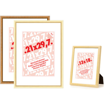 DEBEX Wechselrahmen 30x40cm 600204300400 Kunstglas, braun