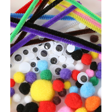 I AM CREATIVE Chenille & pompons 4023.06 coloré