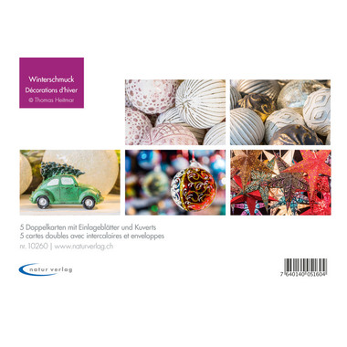 NATUR VERLAG Weihnachtskarten Winter 10260N Doppelkarte, B6 6 Stück