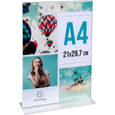 EXACOMPTA Supporto da tavolo A4 84158D trasparente, forma T alto